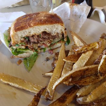 Restaurant Chav's - 1/2 of the torta with fries. - Parking Near Me - Mexicali, BCN