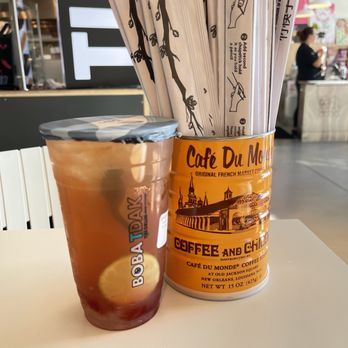 Tin Drum Asian Kitchen - Strawberry Green Tea with mint and aloe jelly - Pan Asian Near Me - Pooler, Georgia Tin Drum Asian Kitchen - Strawberry Green Tea with mint and aloe jelly - Pan Asian Near Me - Pooler, Georgia