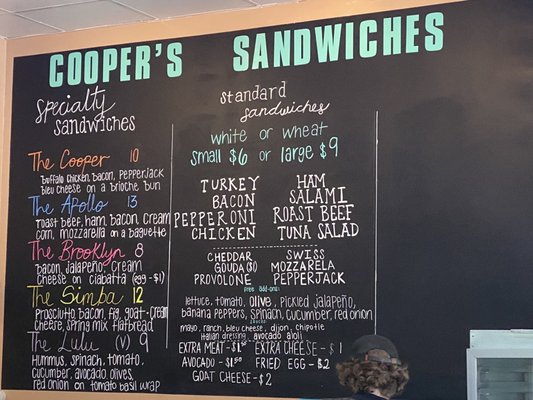 Menu photo 5 Cooper's Sandwiches Austin, TX Menu photo 5 Cooper's Sandwiches Austin, TX