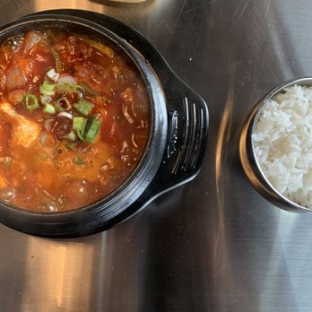 Exit 5 Korean BBQ - Beef tofu soup - Korean Near Me - Renton, Washington