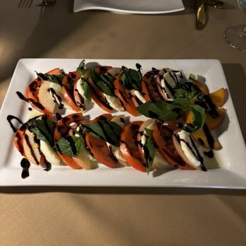 Atrium - Stone fruit Caprese salad - New American Near Me - Turlock, California