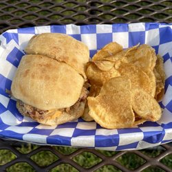 Eat Schmidt - Pulled Pork Sandwich with Kettle Chips