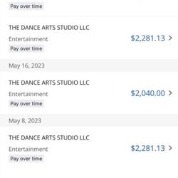 Dance Arts Studio - Overcharges from studio