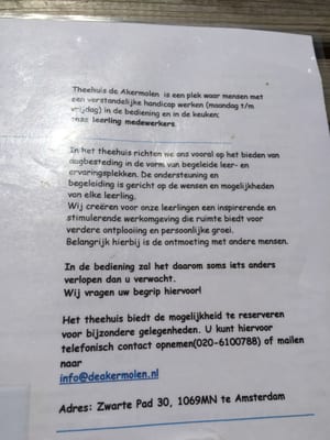 Menu photo 2 Theehuis De Akermolen Amsterdam, NH