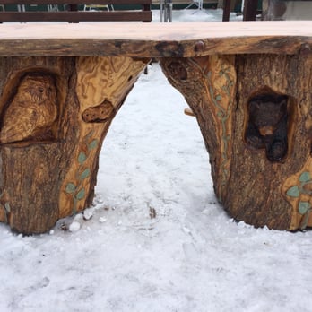 Kissing Bridge - Cool carved outdoor table - Ski Resorts Near Me - Glenwood, New York Kissing Bridge - Cool carved outdoor table - Ski Resorts Near Me - Glenwood, New York