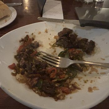 D H Lescombes Winery & Bistro - Luke warm Mongolian beef, tastes as though it was prepared yesterday and re-heated (sort of). - Wineries Near Me - Albuquerque, New Mexico
