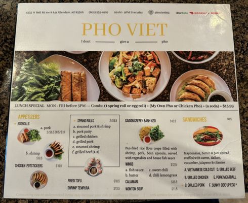Menu photo 5 Pho Viet Vietnamese Restaurant Glendale, AZ Menu photo 5 Pho Viet Vietnamese Restaurant Glendale, AZ