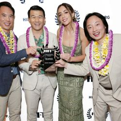 Hawaii International Film Festival - Charles Yu, Ronny Chieng, Chloe Bennet, and Jimmy O. Yang at HIFF Awards Gala