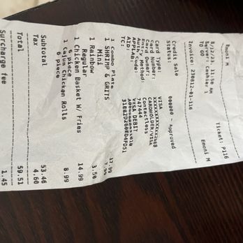 DB’s Cajun Kitchen - Receipt - Seafood Near Me - Las Vegas, Nevada DB’s Cajun Kitchen - Receipt - Seafood Near Me - Las Vegas, Nevada