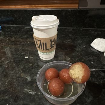 New Milan - 16oz cappuccino and some tasty, ethnic donut holes that I forgot the name of! Highly recommend! - Coffee & Tea Near Me - Des Plaines, Illinois New Milan - 16oz cappuccino and some tasty, ethnic donut holes that I forgot the name of! Highly recommend! - Coffee & Tea Near Me - Des Plaines, Illinois