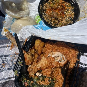 Ruth's Buka - Egusi soup and swallow. Jollof rice with plantain, chicken, and kale salad. - African Near Me - Oakland, California Ruth's Buka - Egusi soup and swallow. Jollof rice with plantain, chicken, and kale salad. - African Near Me - Oakland, California