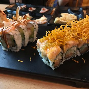 Akino - Tiger Roll (left) and Hypest Roll (right) - Sushi Bars Near Me - Elmhurst, New York Akino - Tiger Roll (left) and Hypest Roll (right) - Sushi Bars Near Me - Elmhurst, New York
