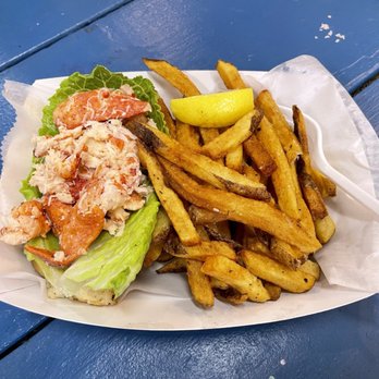 Native Cape Cod Seafood - "Hot Buttered Lobster Roll" (with hand pressed fries) - New American Near Me - Provincetown, Massachusetts