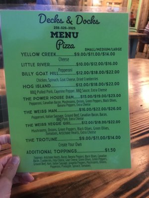 Menu photo 2 Decks and Docks Leesburg, AL