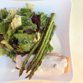 Moulin - salmon with asparagus and wild greens - Bakeries Near Me - Newport Beach, California