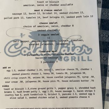 ColdWater Grill - Menu - Barbeque Near Me - Heber Springs, Arkansas