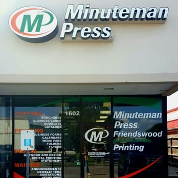 Minuteman Press - Storefront - Printing Services Near Me - Friendswood, Texas