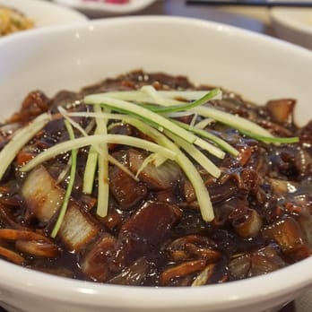 Rae Mi Hyang - Jajang Myun (Black Soybean Paste with Noodles and Vegetables) - Korean Near Me - Edmonton, Alberta Rae Mi Hyang - Jajang Myun (Black Soybean Paste with Noodles and Vegetables) - Korean Near Me - Edmonton, Alberta