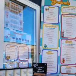 Grounds Coffee - Lots of food & bev choices, plus candles at the drive through. Friendly, upbeat baristas too! (10/6/23)