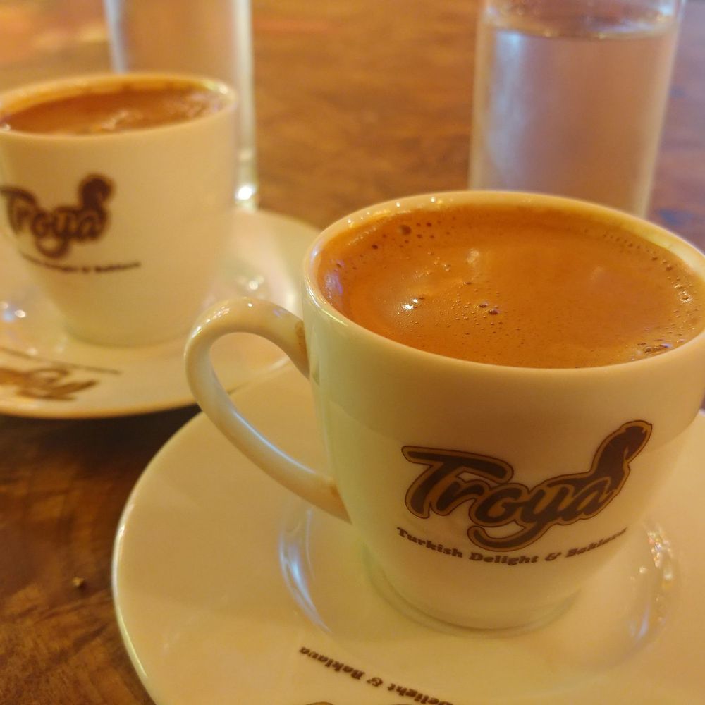 Troya - Turkish Coffee Traditional and Sweetened with Chocolate - Desserts Near Me - Monterey, California Troya - Turkish Coffee Traditional and Sweetened with Chocolate - Desserts Near Me - Monterey, California