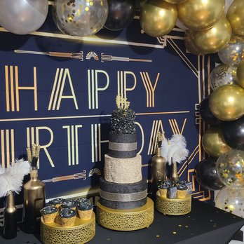Dulce Receta - Sweet treats made by dulce receta with custom painted champagne bottles which hold edible black and gold candy sticks - Caterers Near Me Dulce Receta - Sweet treats made by dulce receta with custom painted champagne bottles which hold edible black and gold candy sticks - Caterers Near Me