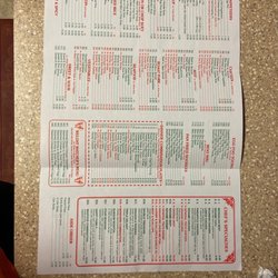 Evergreen - Updated photo of the menu