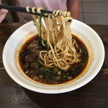 Noodle St - Spicy Beef Noodle Soup with triangle noodles #SendNoods - Noodles Near Me - Fullerton, California