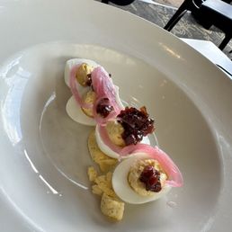 Bacon jam deviled eggs Bacon jam deviled eggs