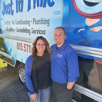 Just In Time - Owners - Justin & Janeen - Heating & Air Conditioning/HVAC Near Me - Sandwich, Illinois Just In Time - Owners - Justin & Janeen - Heating & Air Conditioning/HVAC Near Me - Sandwich, Illinois
