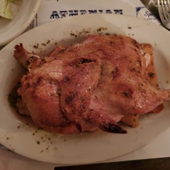 Athenian Room - Kalamata chicken - flavor is decent but it's dry. Needed a side of tzatziki sauce to wash it down - Greek Near Me - Chicago, Illinois Athenian Room - Kalamata chicken - flavor is decent but it's dry. Needed a side of tzatziki sauce to wash it down - Greek Near Me - Chicago, Illinois