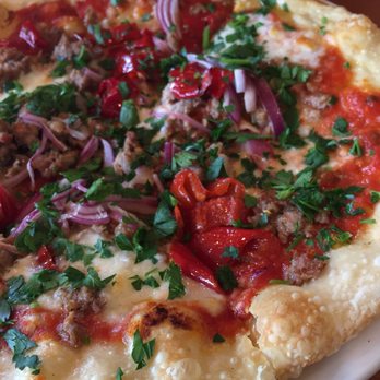 The Dundee Bistro - Sausage Cotechino Pizza - New American Near Me - Dundee, Oregon