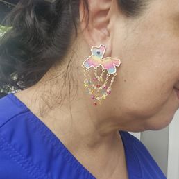 Piñata earings with Bling!