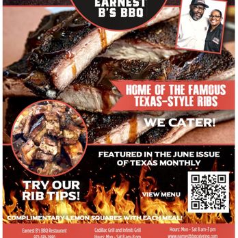 Earnest B's BBQ &Catering - flyer - Barbeque Near Me - Frisco, Texas Earnest B's BBQ &Catering - flyer - Barbeque Near Me - Frisco, Texas