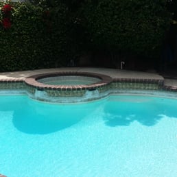 Before Photo - This thick white ring went all around my pool and spa
