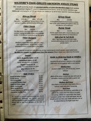 Menu photo 1 Wildfire Edinburgh, EDH