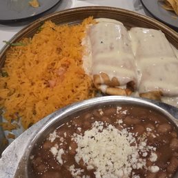 Chimichangas... Pintos....rice Chimichangas... Pintos....rice