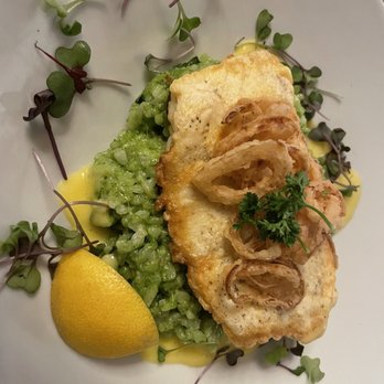 La Petite Auberge - Halibut with risotto - French Near Me - Fredericksburg, Virginia