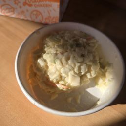 You call this a large coleslaw? Dont piss me off Popeyes im sick of this You call this a large coleslaw? Dont piss me off Popeyes im sick of this