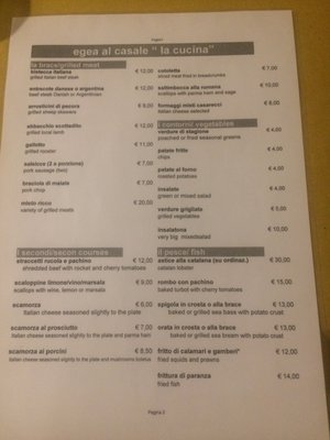 Menu photo 5 Da Egea Al Casale Rome, RM
