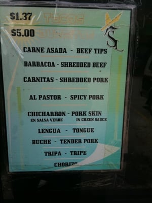 Menu photo 8 Taqueria San Luis Nashville, TN