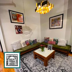 Boston Yoga Union - Our elevator accessible lobby-lounge at 364 Boylston Street, 2nd floor