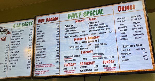 Menu photo 6 Tony's Mexican Food Riverside, CA Menu photo 6 Tony's Mexican Food Riverside, CA