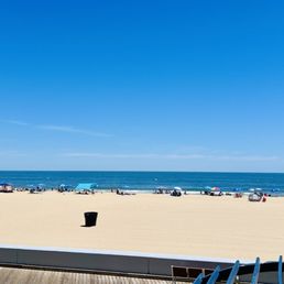 Ocean city beach boardwalk front view