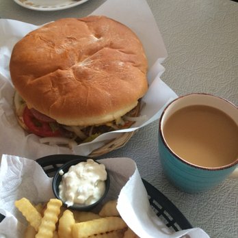 Effie Tavern - Our server is extremely nice. Look at how classy she made my coffee and creamer. Burger is is excellent and the fries are hot and fresh! - Burgers Near Me - Lewiston, Idaho