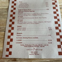 Menu 3/9/25 Menu 3/9/25