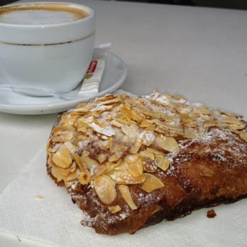 Eric Kayser - Chocolate almond croissant and cafe creme - Bakeries Near Me - Paris, 75 Eric Kayser - Chocolate almond croissant and cafe creme - Bakeries Near Me - Paris, 75