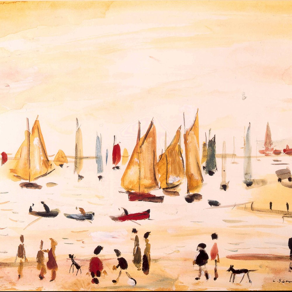 The Lowry - Yachts, 1959 (watercolour) by LS Lowry - Music Venues Near Me - Salford, XGM