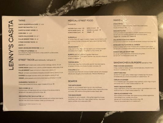 Menu photo 3 Lenny's Casita Los Angeles, CA
