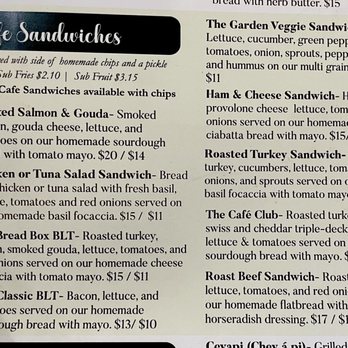 Ezma's Bread Box Café - Menu 2025 - Sandwiches Near Me - Virginia Beach, Virginia