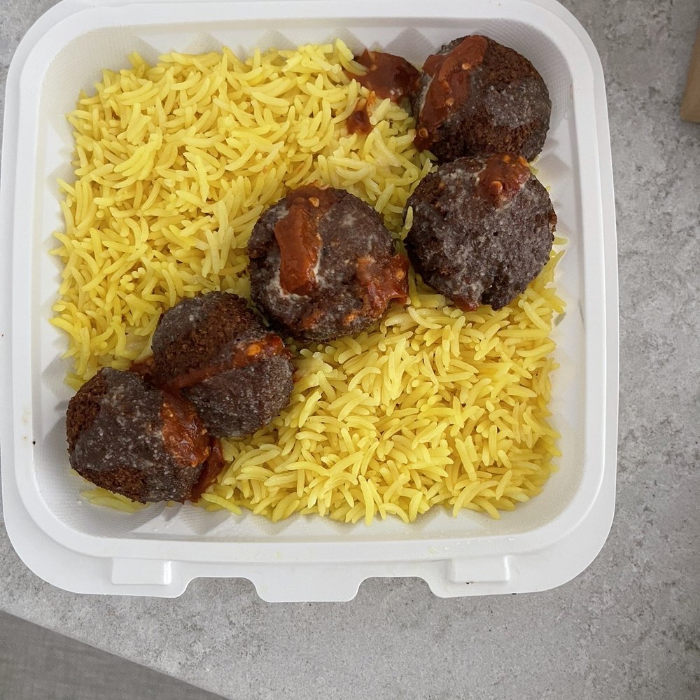 Kaza Meza - Vegan Falafel over rice - Mediterranean Near Me - Guelph, Ontario Kaza Meza - Vegan Falafel over rice - Mediterranean Near Me - Guelph, Ontario
